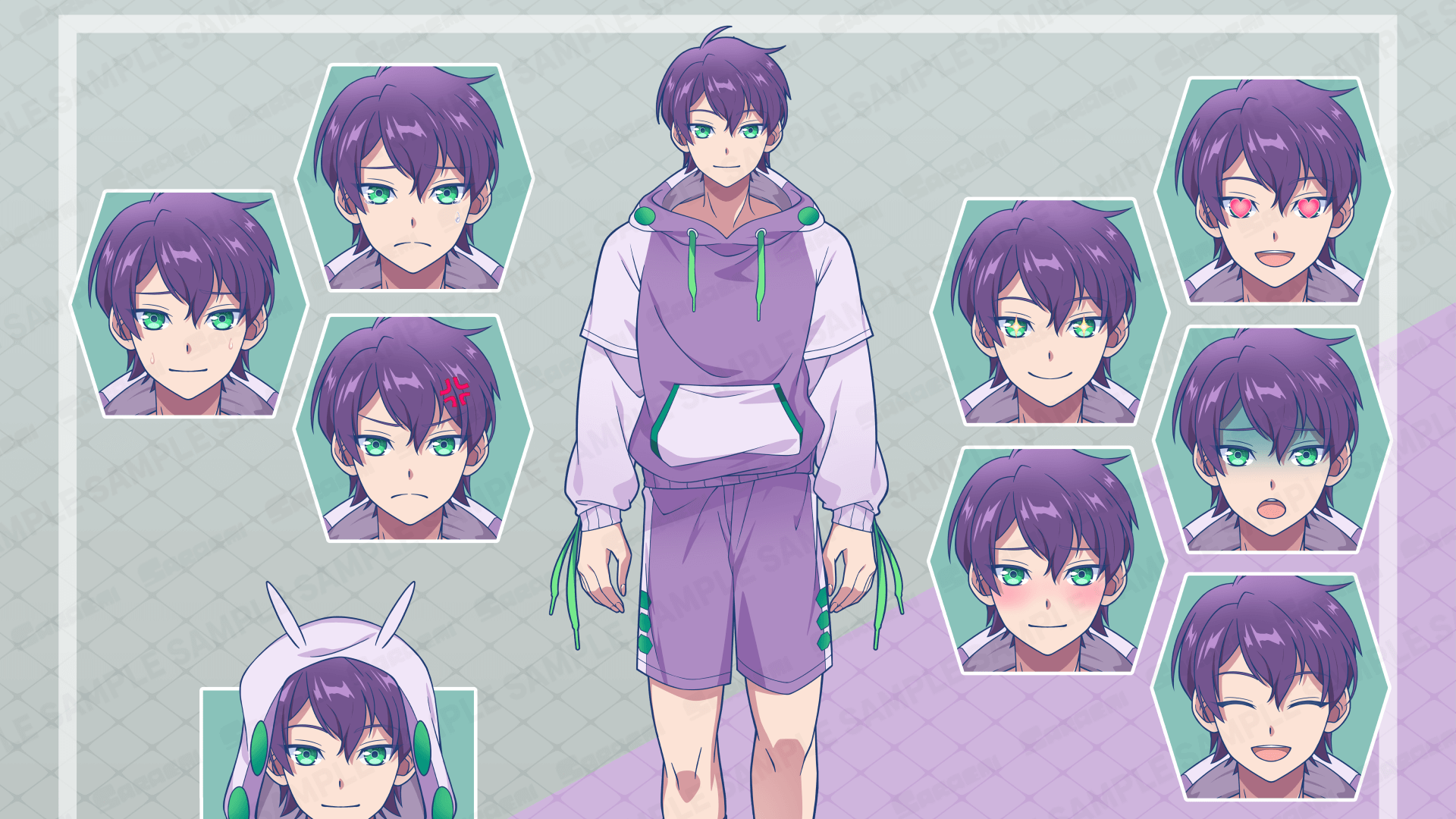 男の子のLive2D用イラスト 制作 | さらえみVTuberイラスト制作